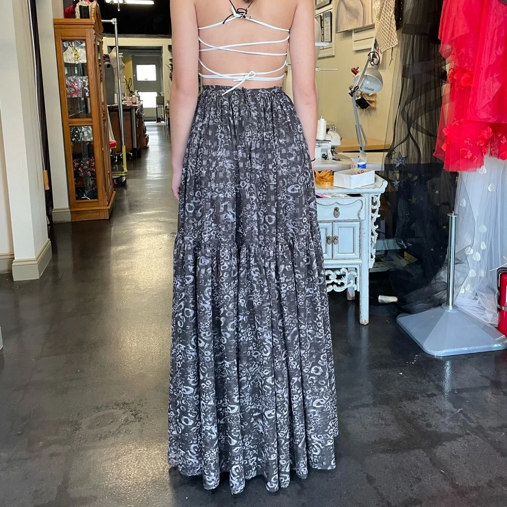 Lucia’s Sarto black brown dress corset backless size small - Picture 11 of 16